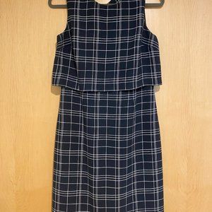 Navy checked Dress